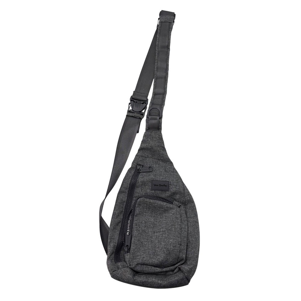 Vera Bradley Heather Gray Performance Twill Sling Backpack Crossbody Bag